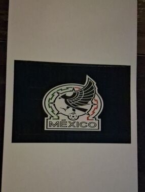 Mexico Soccer Patch Sticker - Black, White, Green, Red Debit Card Sticker